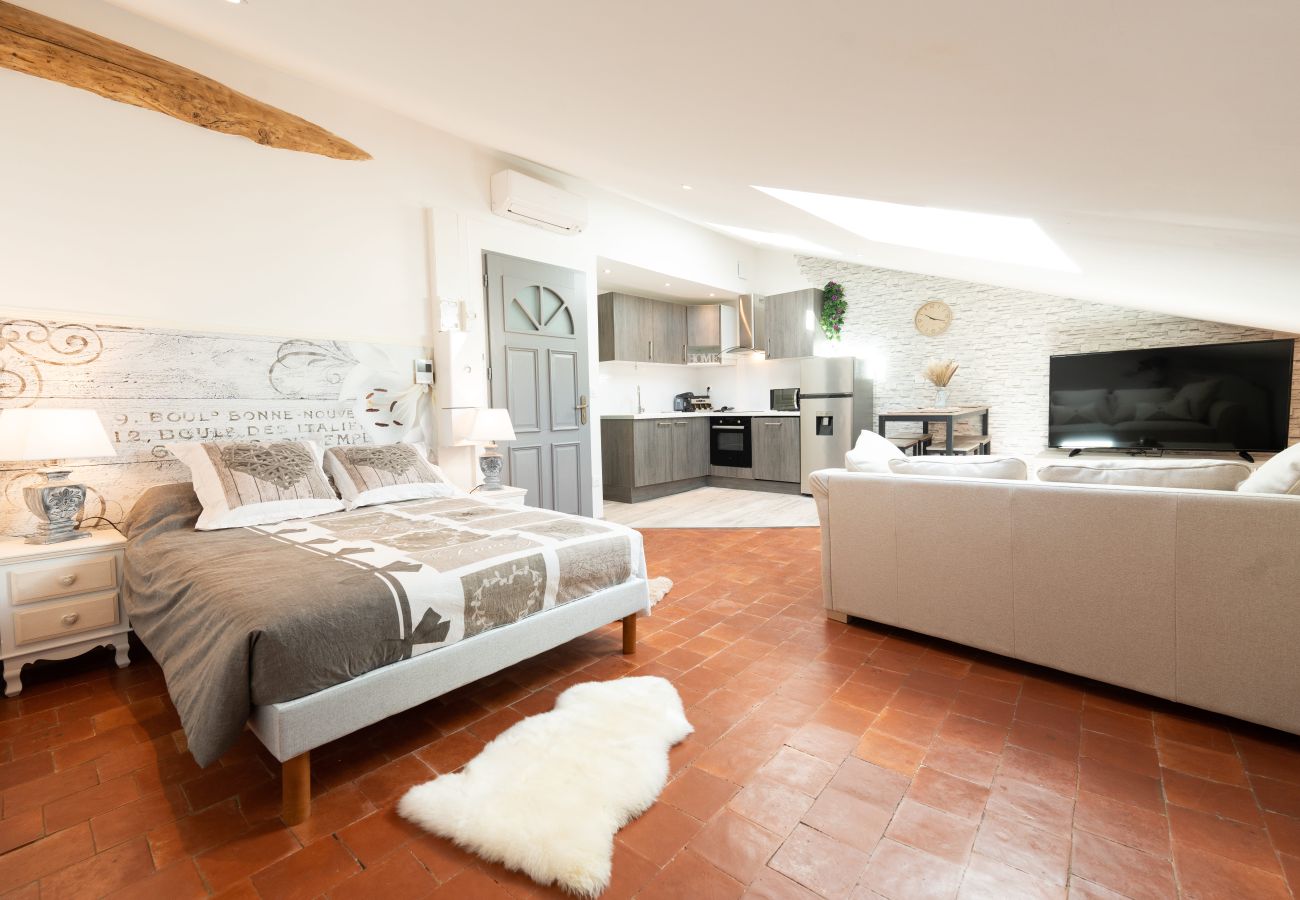 Studio à Riez - Appartement le Mansardé-Le charme sous les toits-3 étoiles